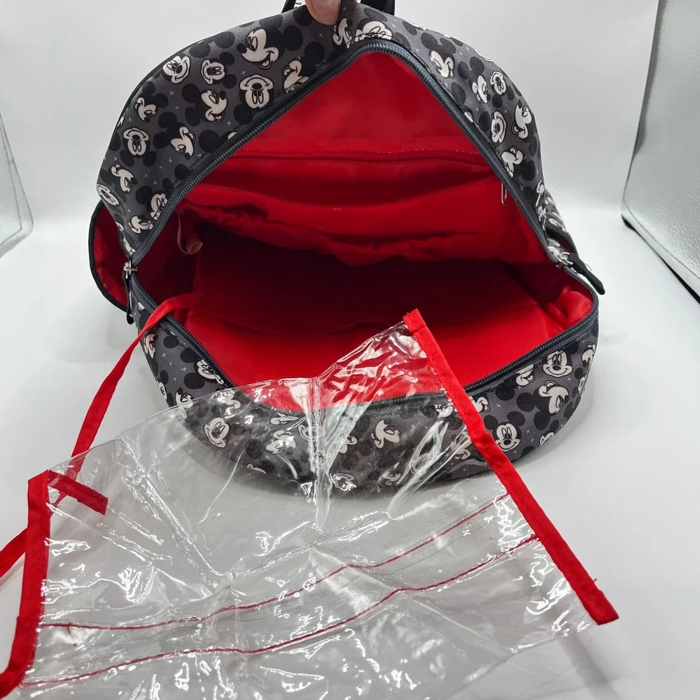 Disney Baby Mickey Mouse Diaper Bag Backpack Grey Black Red Stroller Straps